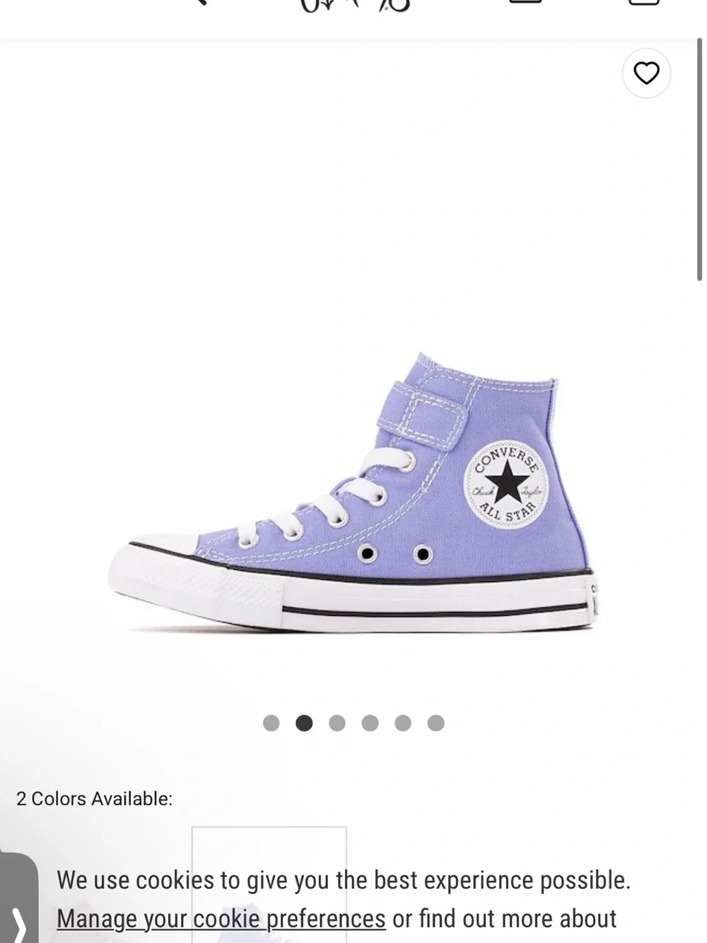 New NIB Kids High-Top Canvas Sneakers Very Peri  Sz 12